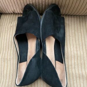 Seychelles Black Suede Mules